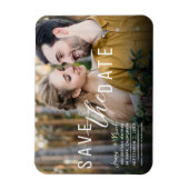Black Moody Overlay Foto Save the Date Hochzeit Magnet (Vertikal)