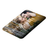 Black Moody Overlay Foto Save the Date Hochzeit Magnet (Linke Seite)