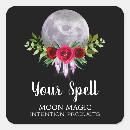 Black Moon Crystal Zauber Jar Stickers (Vorderseite)