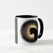 Black Moon Horse 2-seitiger Becher Tasse (VorderseiteRechts)