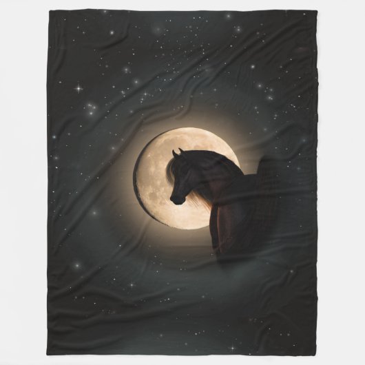 Black Moon Shine Horse Blanket Fleecedecke (Vorderseite)