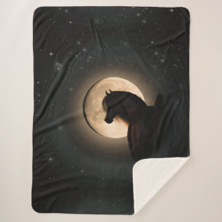 Black Moon Shine Horse Sherpa-Decke Sherpadecke