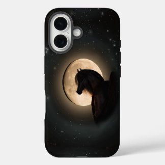 Black Moon Shine Pferd Handyhülle iPhone 16 Hülle