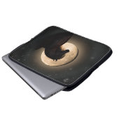 Black Moon Shine Pferd Laptop Hülle Laptopschutzhülle (Vorne Knopf)
