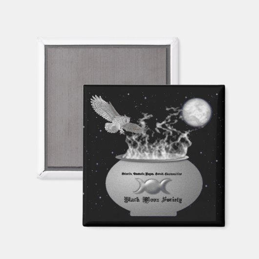 Black Moon Society Magnet (Vorderseite/Rückseite)