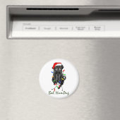 Black Mops Dog Bah Humpug Weihnachten Magnet (In Situ (Geschirrspüler))