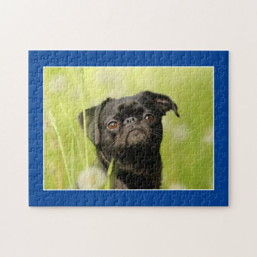 Black Mops Dog Jigsaw Puzzle (Horizontal)