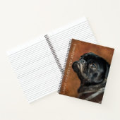 Black Mops Dog Personalisiert Journal Notizblock (Innenseite)