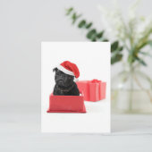 Black Mops Hunde Geschenk Postkarte (Stehend Vorderseite)