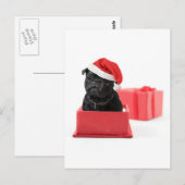 Black Mops Hunde Geschenk Postkarte (Vorne/Hinten)