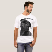 Black MOPS MAN's BESTFRIEND WHITE SHIRT (Vorne ganz)