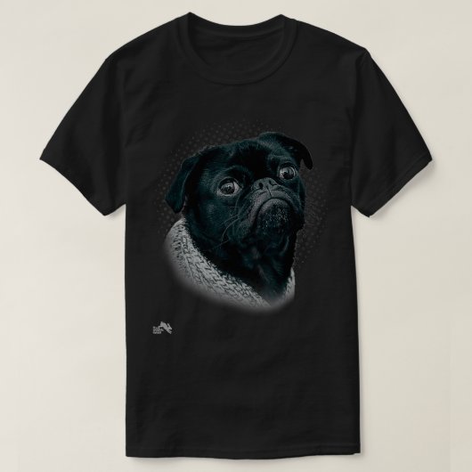 Black Mops Niedlich Mops Geschenk Puggle Mops Mix T-Shirt (Design vorne)