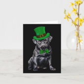 Black Mops Patricks Day Hat Funny St Patricks Day Karte (Gelbe Blume)