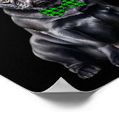 Black Mops Patricks Day Hat Funny St Patricks Day Poster (Ecke)