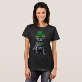 Black Mops Patricks Day Hat Funny St Patricks Day T-Shirt (Vorne ganz)
