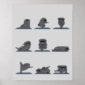 Black Mops Yoga | Funny Mops Lover Poster (Vorne)