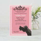 Black Morgan Horse Girl 12x18 Baby Dusche Einladun Einladung (Stehend Vorderseite)