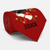 Black Mortar und Diploma Abschluss Krawatte (Gerollt)