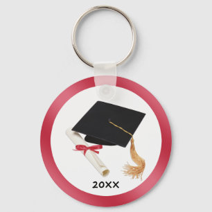 Black Mortar und Diploma Schlüsselanhänger