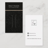 BLACK MOSAIC TEXTURE HAIR CLIP DISPLAY CARD VISITENKARTE (Vorne/Hinten)