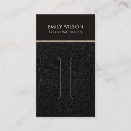 BLACK MOSAIC TEXTURE HAIR CLIP DISPLAY CARD VISITENKARTE