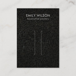 BLACK MOSAIC TEXTURE HAIR CLIP DISPLAY CARD VISITENKARTE