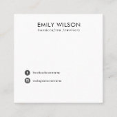 BLACK MOSAIC TEXTURE NECKLACE BRACELET DISPLAY QUADRATISCHE VISITENKARTE (Rückseite)