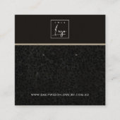 BLACK MOSAIC TEXTURE STUDIERT EARRING DISPLAY CARD QUADRATISCHE VISITENKARTE (Vorderseite)