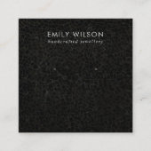 BLACK MOSAIC TEXTURE STUDIERT EARRING DISPLAY CARD QUADRATISCHE VISITENKARTE (Vorderseite)