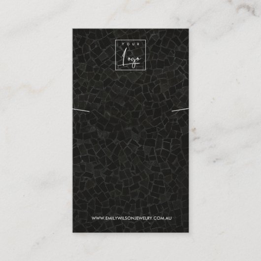 BLACK MOSIC TEXTURE NECKLACE BRACELET DISPLAY VISITENKARTE (Vorderseite)