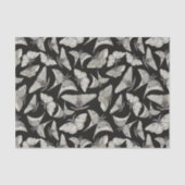 Black Moth Butterfly Pattern Halloween Seidenpapier (Vorderseite)