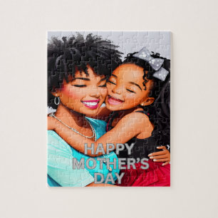 Black Mother and Daughter Day Puzzle Geschenk