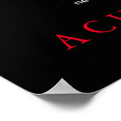 Black Motivierend Wolf Pop Art Poster drucken (Ecke)