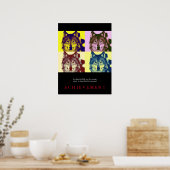 Black Motivierend Wolf Pop Art Poster drucken (Küche)