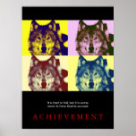 Black Motivierend Wolf Pop Art Poster drucken<br><div class="desc">Digitale Comic Stil Tierkunst - Wilde Welt der Extremtiere - Die wilden Kreaturen Computerbilder</div>