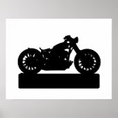 Black motorcycle for walls poster (Vorne)