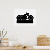 Black motorcycle for walls poster (Küche)