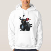 Black Motorrad Mens Hoodie (Vorderseite)