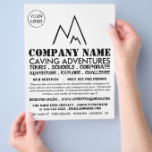 Black Mountain Logo, Höhlenwerbung Flyer (Hand)