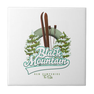 Black Mountain New Hampshire Ski Logo. Holzwand A Fliese