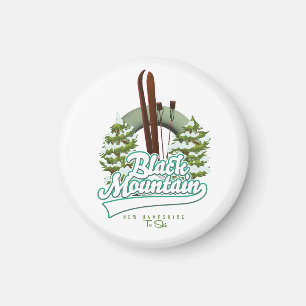 Black Mountain New Hampshire Ski-Logo. Magnet