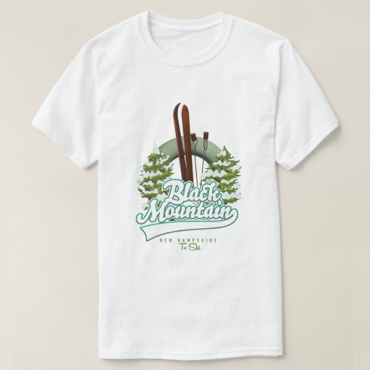Black Mountain New Hampshire Ski Logo. T-Shirt (Design vorne)
