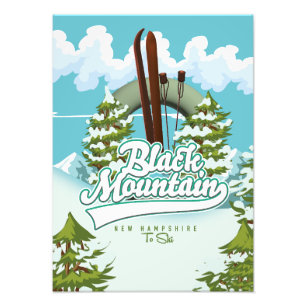 Black Mountain New Hampshire Ski-Plakat Fotodruck