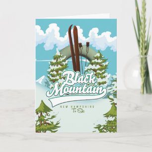 Black Mountain New Hampshire Ski Poster Feiertagskarte