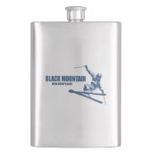 Black Mountain New Hampshire Skier Flachmann (Vorderseite)