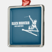 Black Mountain New Hampshire Skier Ornament Aus Metall (Links)
