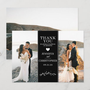 Black Mountain Wedding Dankeskarte