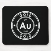 Black Mouse Pad Gold Element Mousepad (Vorne)