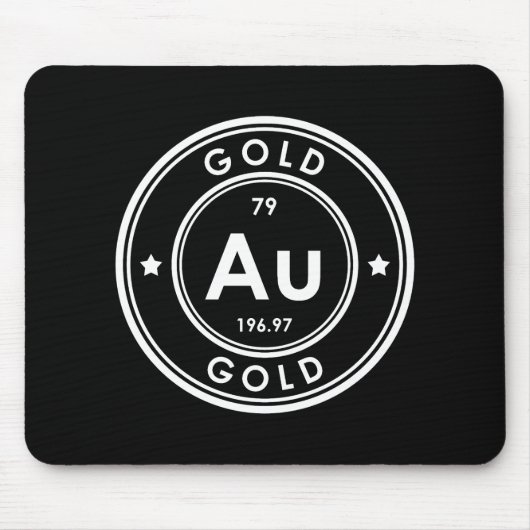 Black Mouse Pad Gold Element Mousepad (Vorne)
