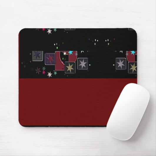 Black Mousepad Stars (Mit Mouse)
